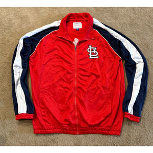 St Louis Cardinals Jacket Mens Track Embroidered MLB Genuine Merchandise XL